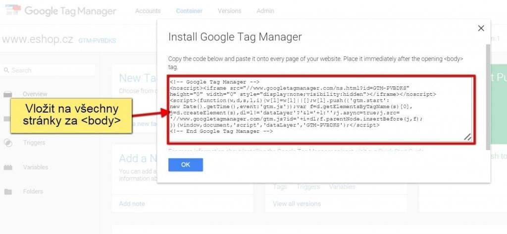 Google Tag Manager: Vytvoření účtu